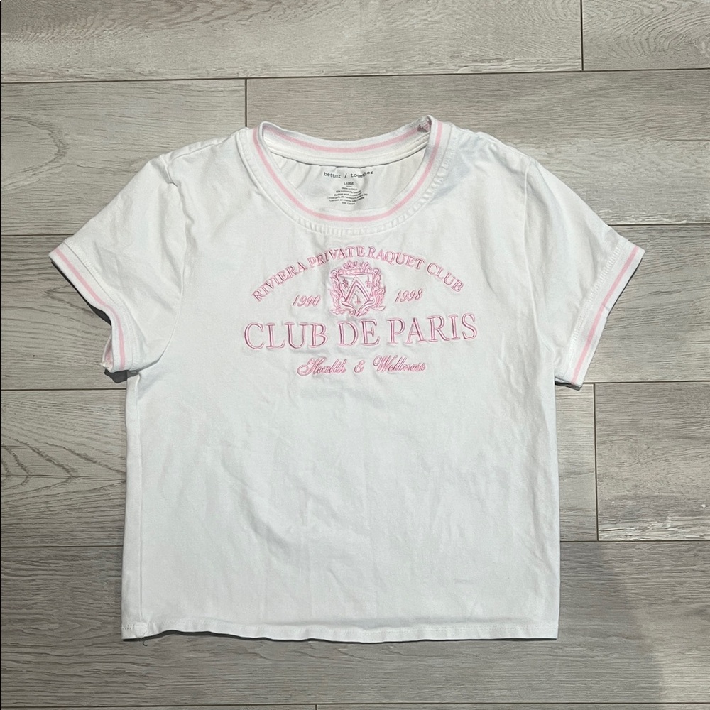 Women's White and Pink Tee!